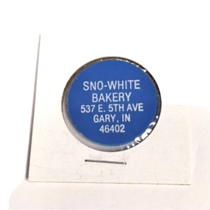 10 Cent - Blue Token - Food Stamp Credit - Gary, IN Indiana - Sno-White Bakery - Picture 1 of 2