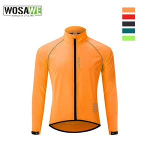 WOSAWE Ultraleicht Fahrradjacke Winddicht Windbreaker Reflektierend Top Mantel - Picture 1 of 26