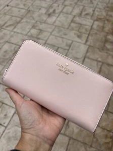 New Kate Spade Madison Saffiano Leather Large Continental Wallet Conch Pink - Picture 1 of 3