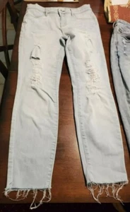 Washed Out Pacsun Woman's size 27 Ankle Jeggings Distressed - Picture 1 of 4