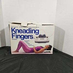 Kneading Fingers Deluxe Model KS-8001 Ultimate Portable Neck Back White 120V - Picture 1 of 20