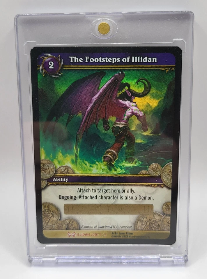 The Footsteps of Illidan ILLIDAN LOOT 1/3 Unscratched WOW TCG Card - Image 1 of 1