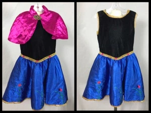 Frozen Anna Girls Costume Velvet and Satin Dress and Capelet Size 4 - Picture 1 of 10