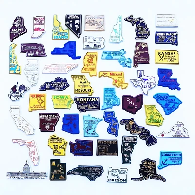 50 States in the United States Souvenir Artwork PVC Fridge Magnet Collectibles - Image 1 of 4