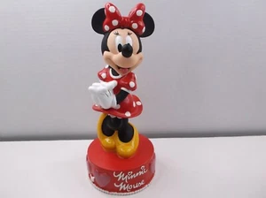 Disney Minnie Mouse Kunststoff 11" Münze Sparschwein Figur gepunktet Kleid / NEU - Bild 1 von 6