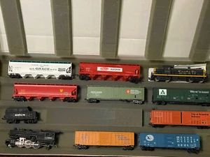 Set of 11 HO Train Cars & Locomotives Advertising Cars 11pc Set Unique Cars - Picture 1 of 5