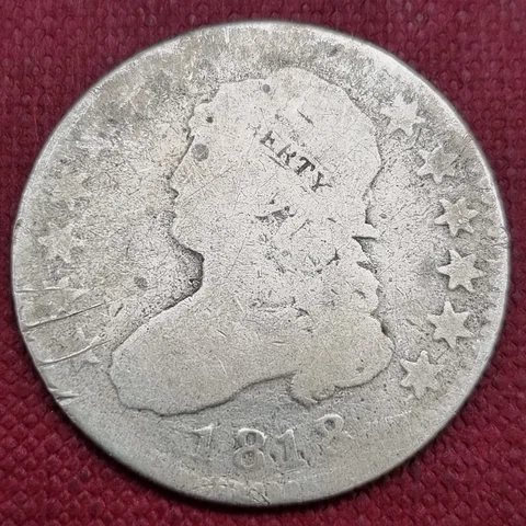 1818 Capped Bust Quarter 25c Circulated #60249 Cover