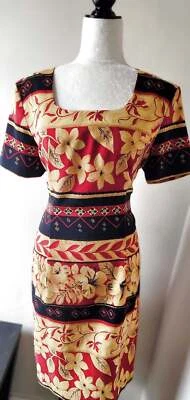 ¡De colección! Vestido floral amarillo y negro para mujer SAG HARBOR talla 12 Petite años 90 Foto 1 de 3