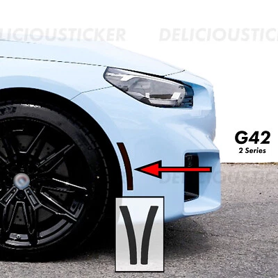 For 23-25 BMW 2 Series G42 Front Side Marker Smoke Decal Ppf 230 M240 Tint Vinyl Foto 1 de 4