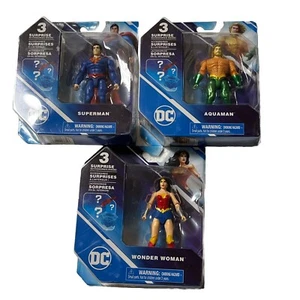 Spin Master Toys DC Universe figure 3 surprise AQUAMAN SUPERMAN & WONDER WOMAN - Picture 1 of 8