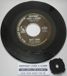 GARY LEWIS Everybody Loves A Clown & Save Your Heart For Me 7" 45 rpm record NEW - Picture 1 of 2