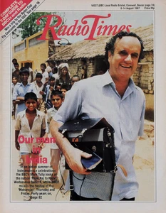 RADIO TIMES 8 AUG 1987 . MARK TULLY FRONT COVER . RADIO 2 RAILSHOW - Picture 1 of 1
