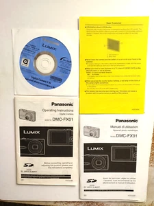 Manual de cámara digital Panasonic DMC-FX01 + CD-ROM de software de aplicación - Imagen 1 de 4