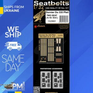 HGW 132661 1/32 3d Decal Seatbelts for Dornier Do335 Pfeil 2 Seats A-10 / B-6 - Picture 1 of 3