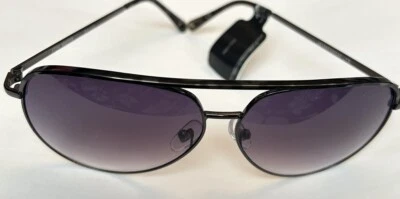 NUEVO CON ETIQUETAS Steve Madden Lente Redonda Con Tort Top Gafas de Sol Lente Negra 52184FSM040 LTS Foto 1 de 4