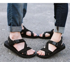 Hombres Mujeres Moda Verano Sandalias Planas Deportes Caminar Antideslizantes Zapatos de Playa - Imagen 1 de 13