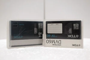 2x TDK MiniDV Tape Digital Video Cassette SP60min With Case, Item Code: DVM60ME - Picture 1 of 5