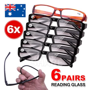 Frame Magnifying Mens Ladies Nerd Spectacle Reading Glasses 6 Pairs Wayfarer - Picture 1 of 16