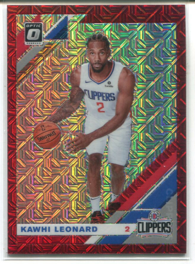 2019-20 PANINI DONRUSS OPTIC #30 KAWHI LEONARD CHOICE RED PRIZM 49/88