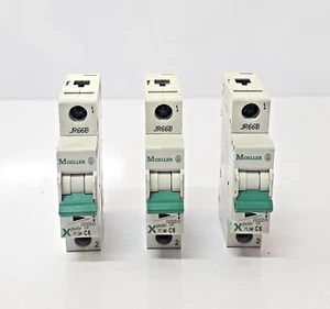 MOELLER PLSM-C6-MW X POLE CIRCUIT BREAKER 5KA 277/480VAC MW242206 PACK OF 3 - Picture 1 of 9