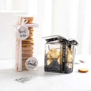 Scatole premium sottili e alte in acetato trasparente - regalo biscotti biscotti PVC trasparente - Foto 1 di 4