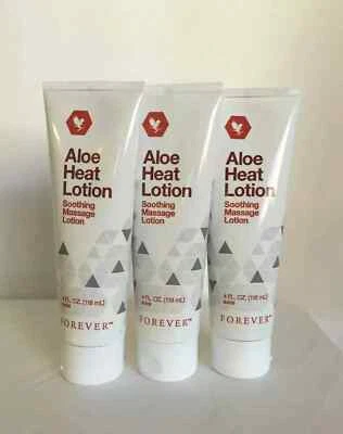 3x Forever Living Aloe HEAT LOTION 118ml Beruhigende Massagelotion (KOSTENLOS... - Bild 1 von 4