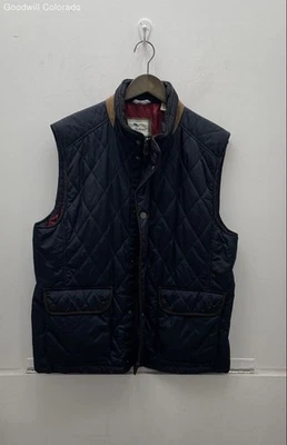 Tommy Bahama Mens Black Insulated Sleeveless Pockets Quilted Vest Size Large - Image 1 of 4
