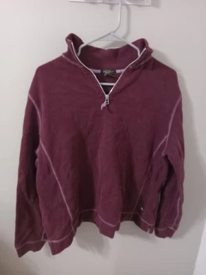 Chaqueta de Colección Eddie Bauer Púrpura Acolchada Tareas de Granero Cuello Pana Floral XL Foto 1 de 4