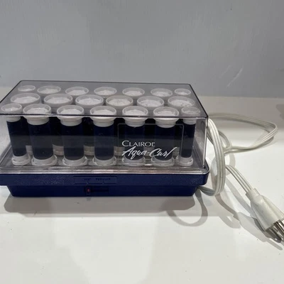 Clairol Aqua Curl Steam Hairsetter 20 Flocked Rollers Set Model K40 Curlers - Image 1 of 4