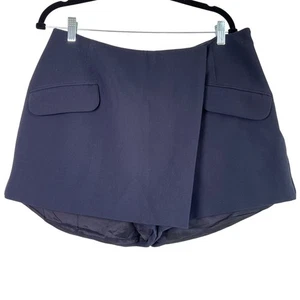 Anthropologie Maeve adretter maßgeschneiderter Faux Wickel Skort schwarz Größe 14 Wissenschaft Arbeit - Bild 1 von 6