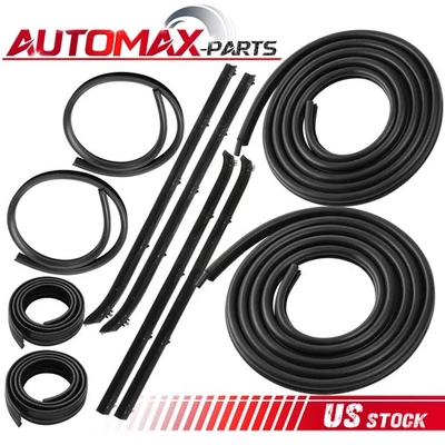 For Dodge D150 D250 Ramcharger W150 W350 10Pcs Door Window Weatherstrip Seal Kit - Image 1 of 4