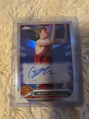 2023-24 Topps Chrome - Autographs Gradey Dick #CG-GD Refractor (AU, RC) - Image 1 of 2