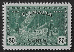 Canada Stamps — 1946, Logging, British Columbia #272 MNH Ref. 1014 - Picture 1 of 2