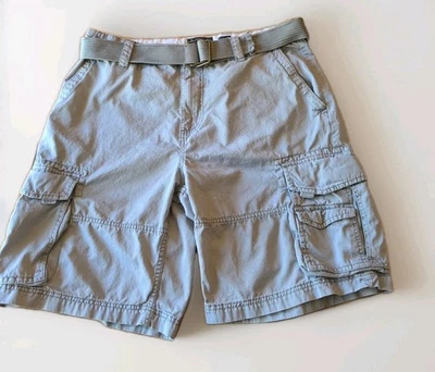 American Rag Cargo Shorts W/Belt Relaxed Fit Mens Gray Sz 38 W 11"L Snap Pocket - Image 1 of 4