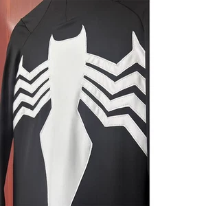 New Black Venom Spider-man Jumpsuit Cosplay 3D Suit Costume Halloween With Sole - Picture 1 of 6