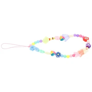 Bracelet Lanyard Polymer Clay Flowers Phone Strap Charm Case Charms - Photo 1 sur 12