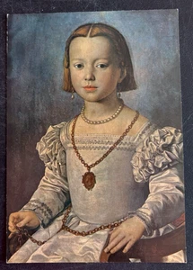 art postcard Bronzino Portrait Princess de Medici painting - Picture 1 of 2