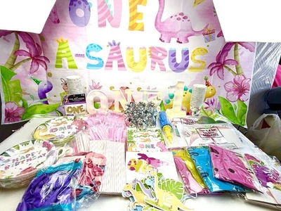 One a Saurus生日装饰恐龙1岁各种派对装饰 — 第 1/4 张图片