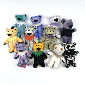 Lot of 11 Grateful Dead 7" Bean Bear Plush Collectibles by Liquid Blue - Picture 1 of 23
