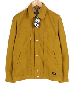 Chaqueta DIESEL Jerkley Hombres M 55DSL Botones a Presión Forrada Polo Cuello Bolsillos Mostaza - Imagen 1 de 10
