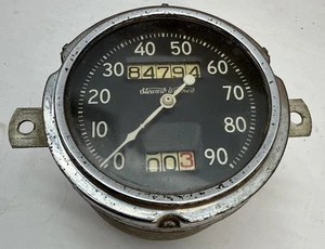 Vintage 1932 Ford Stewart Warner Script Speedometer 90MPH Roadster Hot Rod - Bild 1 von 10
