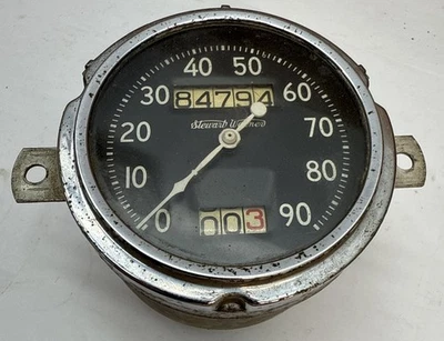 Vintage 1932 Ford Stewart Warner Script Speedometer 90MPH Roadster Hot Rod - Image 1 of 4