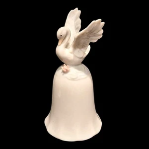 Vintage George Good Porcelain Wedding Bell Swan Design Collectible 1980s Taiwan - Picture 1 of 6