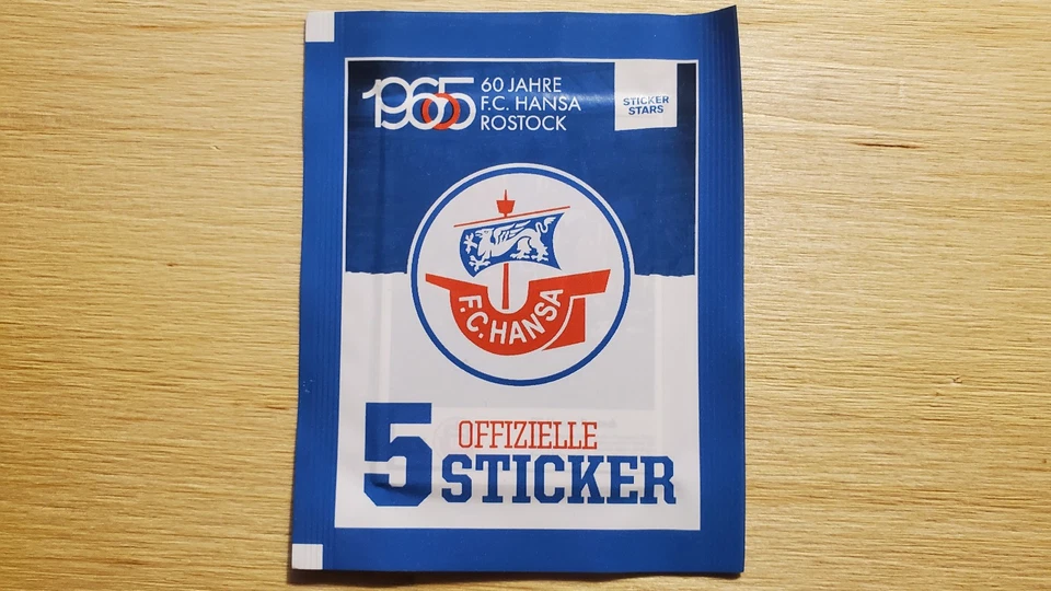 60 Jahre F.C. Hansa Rostock - Sticker Stars - Neu - 5x Offizielle Sticker - 1965