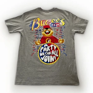 Buc-ee's 2024 A Party We Can All Join Men’s Size Medium T-Shirt Gray Buc-ees Tee - Picture 1 of 17