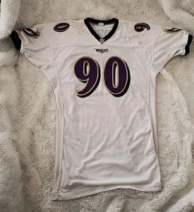 Rob Burnett Baltimore Ravens GAME JERSEY SIGNED AUTOGRAPH - Picture 1 of 8