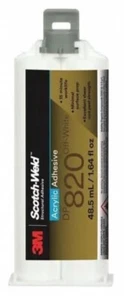 3M 820 Acrylic Adhesive, Dp820 Series, Off-White, 1:01 Mix Ratio, 40Min RecentEX - Picture 1 of 6