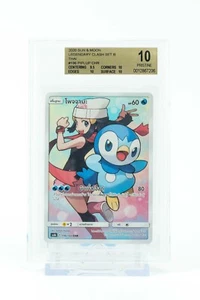 Pokemon Sun & Moon Secret Full Art Piplup CHR Character THAI BGS 10 PRISTINE - Picture 1 of 2
