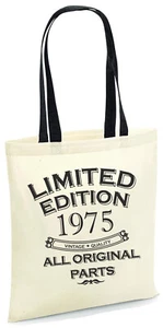 Tragetasche 50. Geburtstag Jahrgang 1975 Limited Edition 1975 Beuteltasche 50 Jahre Geschenk - Bild 1 von 10