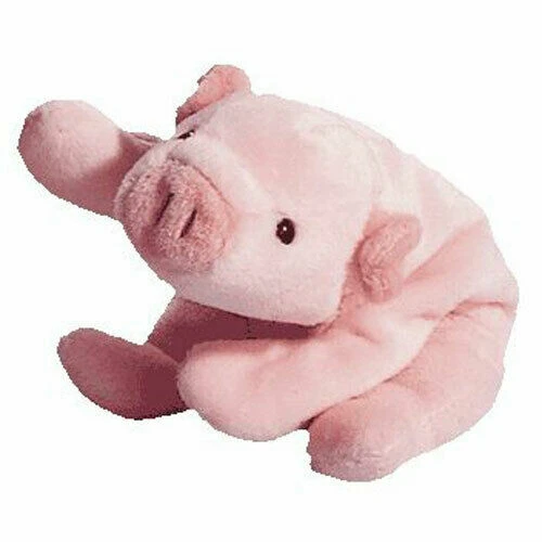 Ty 4005 Beanie Babies Squealer The Pig 8 inch Plush Toy - Pink - Image 1 of 1